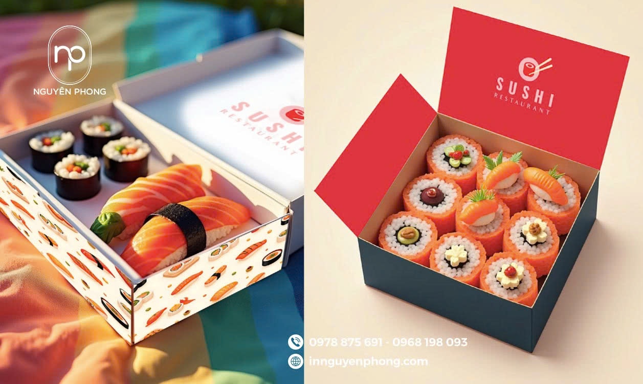 Hộp giấy đựng sushi